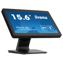 Iiyama T1633MSC-B1 Monitor Táctil de 15.6" Full HD (1920 x 1080) IPS, 5ms, HDMI, DisplayPort, USB, Altavoces, Negro, Retail