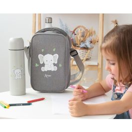 KioKids Dolci Amici Bolsa Térmica Elefante Gris Conserva Calor y Frío 2.5L para Niños +0 Meses