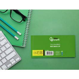Liderpapel Talonario Recibos 3/fº Apaisado Original con Matriz y 2 Copias