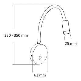 Cristalrecord Aplique led Clasic 3W 4000K 450lm Blanco 35x6,3 cm