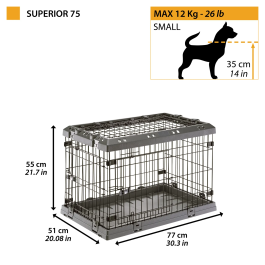 Ferplast Jaula Perro Superior 75 77 x 51 x h 55 cm Precio: 85.69000022. SKU: B163RL2LJ5