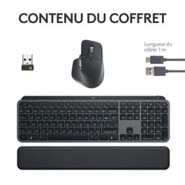 Logitech Combo MX Keys S con Ratón MX Master 3S y Reposamuñecas MX Palm Rest - Productividad y Confort