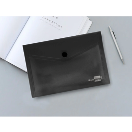 Liderpapel Dossier Carpeta con Broche Polipropileno DIN A6 Negro Opaco 180 micras