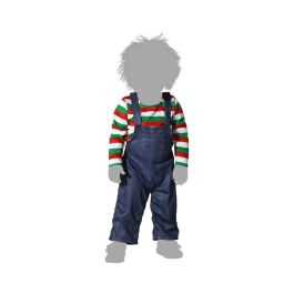 Disfraz Muñeco Terrorífico con Camiseta de Rayas y Peto para Bebé Niño