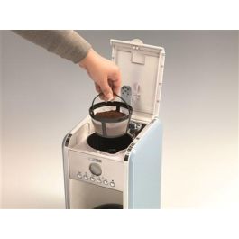 Ariete 1342/05 Cafetera de Goteo Vintage Azul para 4 a 12 Tazas con Temporizador y Pantalla LCD
