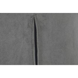 DKD Home Decor Taburete Gris Claro Dorado Metal Terciopelo 53 x 102 x 55 cm (2 Unidades)