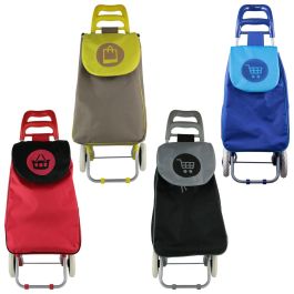 Entre Temps Carro Compra 50L Estructura Acero Ruedas Goma Colores Surtidos