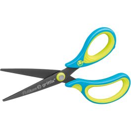 Pelikan SC1BRS Tijeras griffix para diestros, punta afilada, color azul, 15 cm