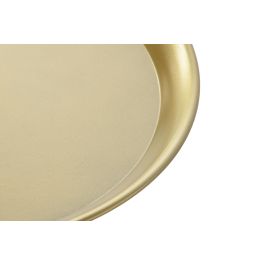 DKD Home Decor Mesita Auxiliar Glam de Metal, Tonalidades Dorado y Negro, con Medidas 50x50x43.5 cm, Totalmente Desmontable