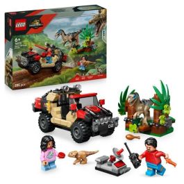 LEGO 76972 Set Jurassic World Huida Todoterreno y Raptor al Acecho con Velocirraptor, Minifiguras y Dinosaurio Bebé. Edad +6 años