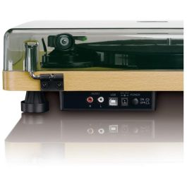 Lenco L-30 Tocadiscos Tracción por Correa Semiautomático con USB Madera 33/45 RPM