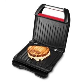 George Foreman 25040-56 Grill Eléctrico Family Rojo, 5 raciones, placas antiadherentes, reduce hasta 42% de grasa