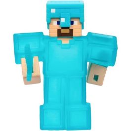 Figura Elástica - GOO JIT ZU - Minecraft Steve - 11 cm - Textura Elástica - 3x Elástico