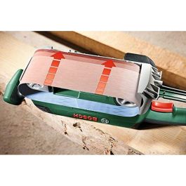 Bosch PBS 75 A Lijadora de banda 710W, Superficie de lijado 76x165 mm, Correa 75x533 mm, Velocidad 350 m/min