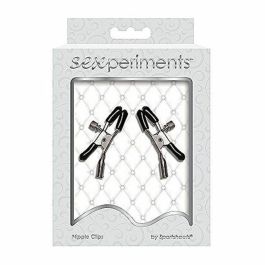Clips para Pezones Sportsheets SS510-85 Negro/Plateado Clips para Pezones Sportsheets SS510-85 Negro/Plateado