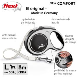 Flexi Correa New Comfort L Cinta 8M Negro, Bicolor, Germany