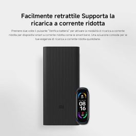Xiaomi PB3018ZM Powerbank 30000mAh 18W Negra, Carga Rápida para 3 Dispositivos (USB-A/USB-C), hasta 10 Días de Autonomía