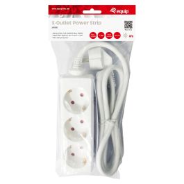 Equip Regleta de Alimentación 3 Tomas de Red Blanca con Cable 1.5m