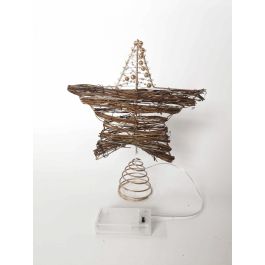 DKD Home Decor Estrella Navidad Moderna LED Fibra Natural Dorada 25x20x5 cm | Pack 6 Unidades A Pilas AA Precio: 26.25942. SKU: B1CM793VQX