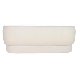 DKD Home Decor Sofá Moderno Poliéster Blanco 193x80x73 cm Altura Asiento 50 cm