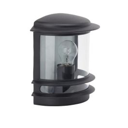 HOLLYWOOD-Aplique de exterior con sensor de H25cm Brilliant Black HOLLYWOOD-Aplique de exterior con sensor de H25cm Brilliant Black