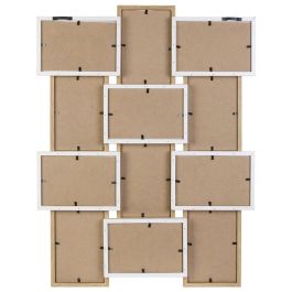 Home Deco Factory Essentiel Marco 12 Fotos 10x15 cm Madera Blanco