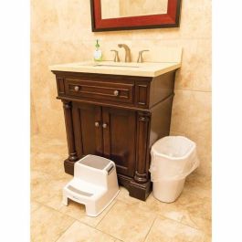 Dreambaby DRE9312742406875 Taburete con escalera 2 Up, Antideslizante y texturizado, hasta 80 kg para niños y adultos, Gris