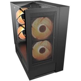 COUGAR OmnyX Torre Midi PC Gaming ARGB Negra - Compatible ATX, micro ATX, Mini-ITX con ventana lateral