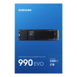 Samsung 990 EVO SSD 2TB NVMe M.2 MZ-V9E2T0BW - Hasta 5.000 MB/s, Ideal para Gaming, Trabajo y Creación de Contenido