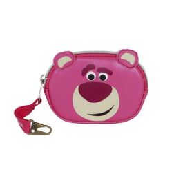 Disney Toy Story Monedero Pill Lotso Cariñoso Rosa con Cremallera y Gancho para Colgar