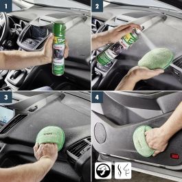 Sonax SX03423000 Limpiador y Protector de Interiores Coche, Salpicaderos Plástico, Antiestático, Repele Polvo, Sin Silicona, Aroma Vainilla, Efecto Mate
