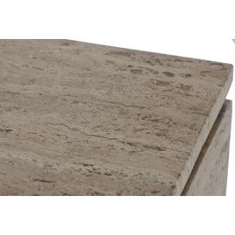 DKD Home Decor Buffet Madera Mármol Travertino Natural 180 x 40 x 85 cm