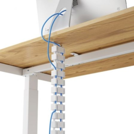 Fellowes 100136872 Organizador de Cables en Espiral Vértebra Pasacables Blanco 1.3m