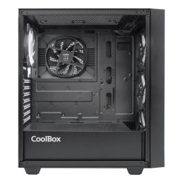 Coolbox GA300 Grid Line Caja PC Gaming Torre ATX ARGB con Cristal Templado y 5 Ventiladores