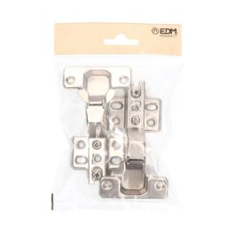 Edm Bisagra Cazoleta 45° BC09 35mm Acero Zincado Con Base Y Tornillos