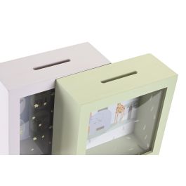 DKD Home Decor Hucha Baobab Kids Blanco Azul 7 x 18 x 18 cm (6 Unidades)