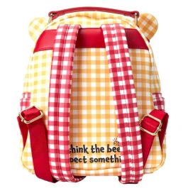Loungefly Mochila Gingham Winnie the Pooh Disney, cuero vegano, detalles bordados y acolchados 17.5x25x10cm