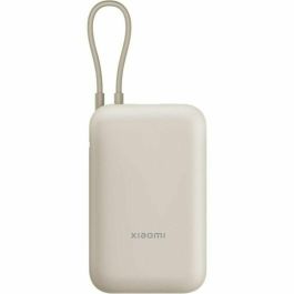 Xiaomi BHR9072GL Power Bank 10000mAh con Cable USB-C Integrado, Carga Rápida 22.5W, 3 Puertos, Beige