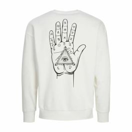 Sudadera sin Capucha Hombre Jack & Jones Jjmystic Blanco Marrón