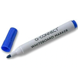 Q-connect Rotulador para Pizarra Blanca, Punta Redonda, Color Azul, Trazo 3 mm