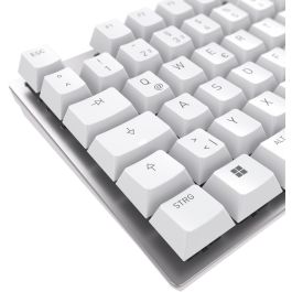 Cherry Keyboard KC 200 MX MX2A BROWN [DE] Teclado mecánico con switch MX2A BROWN, blanco/plateado