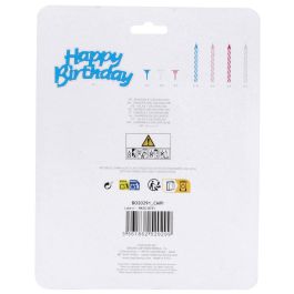 Party Time Juego de 24 Velas Aniversario con 12 Soportes y Decoración 'Happy Birthday'