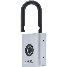 ABUS Touch 57/45 Candado biométrico de huella dactilar para exterior, resistente a la intemperie, zinc de acero/acero endurecido para cobertizo