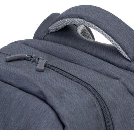 Rivacase 7567 Mochila Portátil 17.3 Pulgadas Prater - Protección Antirrobo, Carga USB, Gris Oscuro