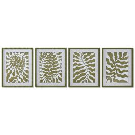 Cuadro Tropical DKD Home Decor Verde Blanco 2.5 x 50 x 40 cm (4 Unidades) Precio: 156.50000003. SKU: B1BSZ5EE6B