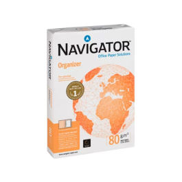 Navigator Papel Multiuso Din A4 80 Gramos 2 Taladros Paquete 500 Hojas para Ink-jet y Laser