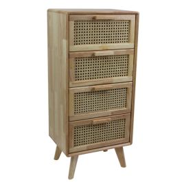 DKD Home Decor Cajonera Balines Rejilla Natural Caucho Ratan 90 x 40 x 30 cm Precio: 145.50000014. SKU: B1BCD7LFVJ