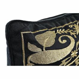 DKD Home Decor Cojín Árabe Negro de Poliéster 10x50x30 cm con Cremallera Oculta DKD Home Decor Cojín Árabe Negro de Poliéster 10x50x30 cm con Cremallera Oculta