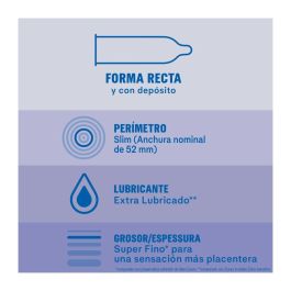 Durex Preservativos INVISIBLE extra lubricado transparente 12 unidades