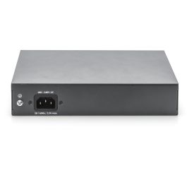 Digitus Switch Gigabit de 8 Puertos (6 PoE, 2 RJ45, 2 SFP Uplink), No Administrado, 180W PoE, Ethernet 10/100/1000, Negro